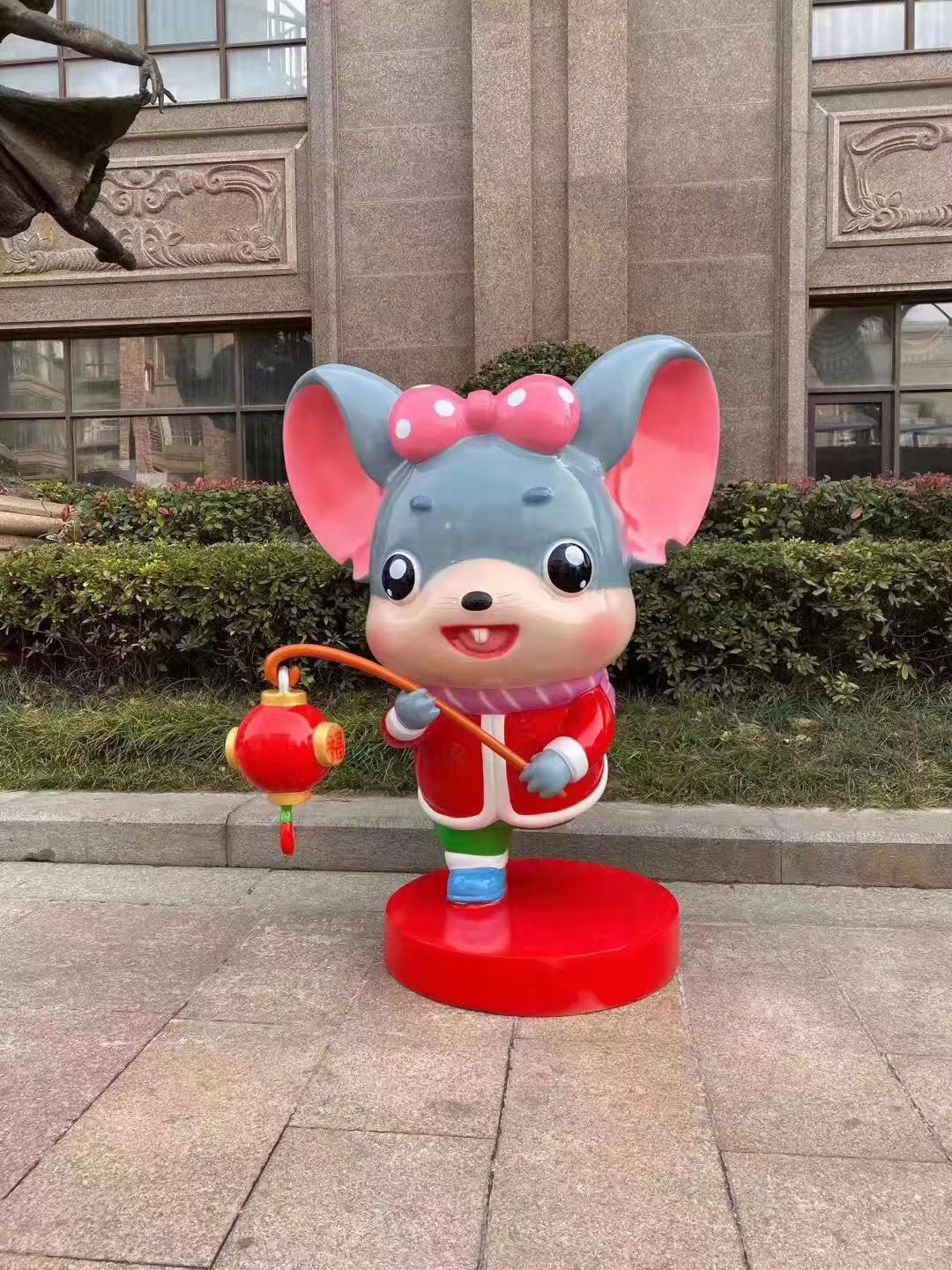 玻璃鋼小老鼠卡通形象雕塑